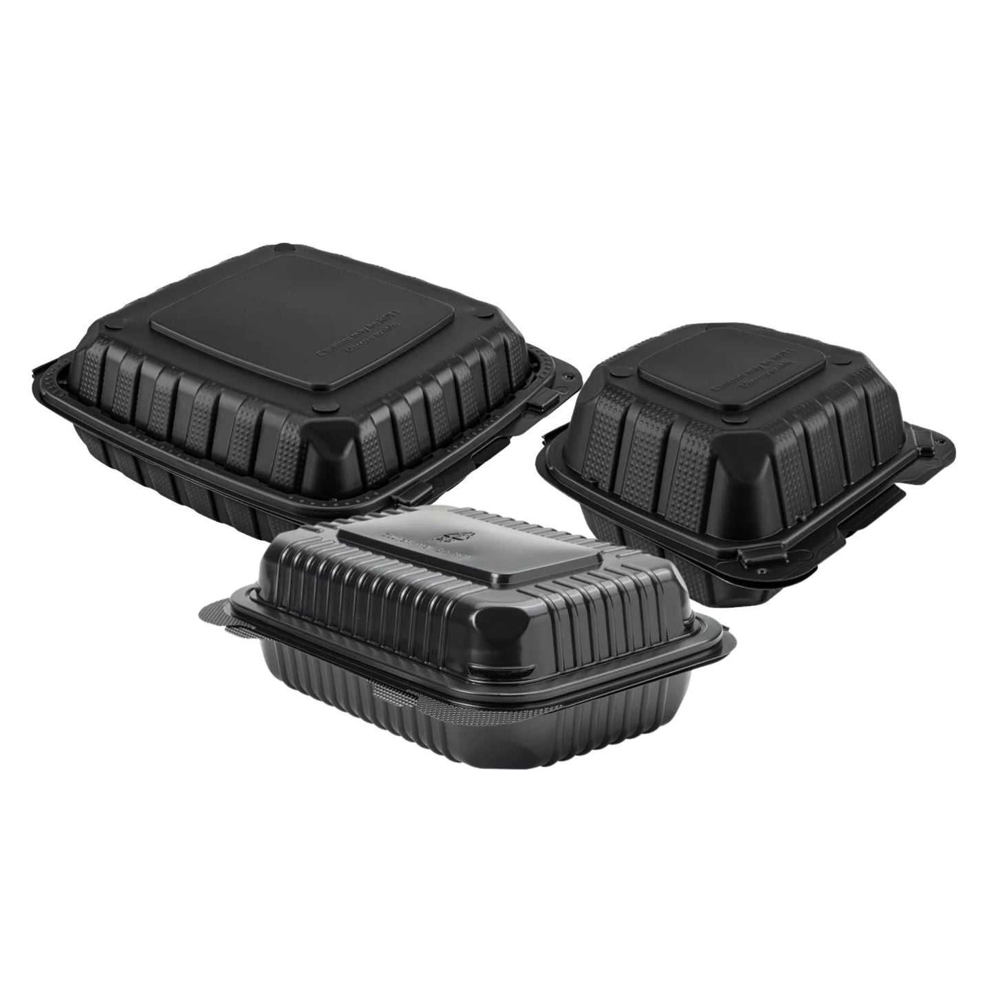 Mineral Filled PP Hinged Container - Black