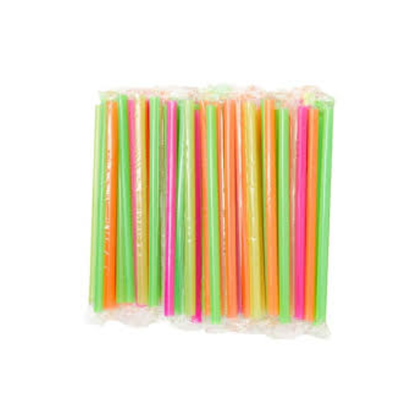 Various Colors Wrapped Giant Straws (8mm Diameter) Various Lengths