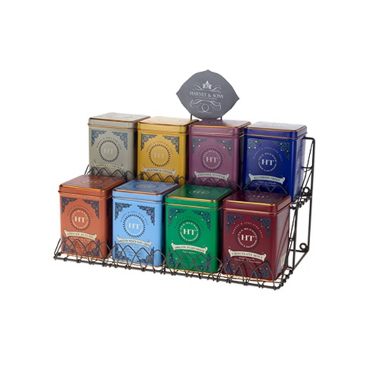 Harney & Sons Hot Tea Tin Display Rack