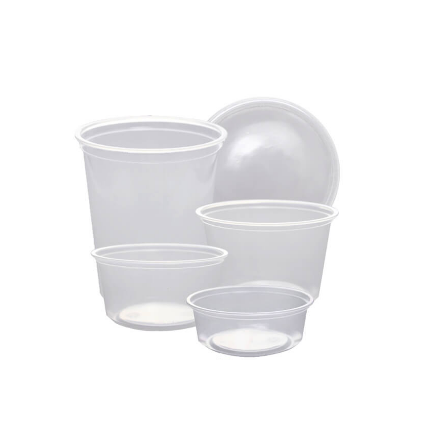 PP Injection-Molded Round Deli Containers w/ Lids