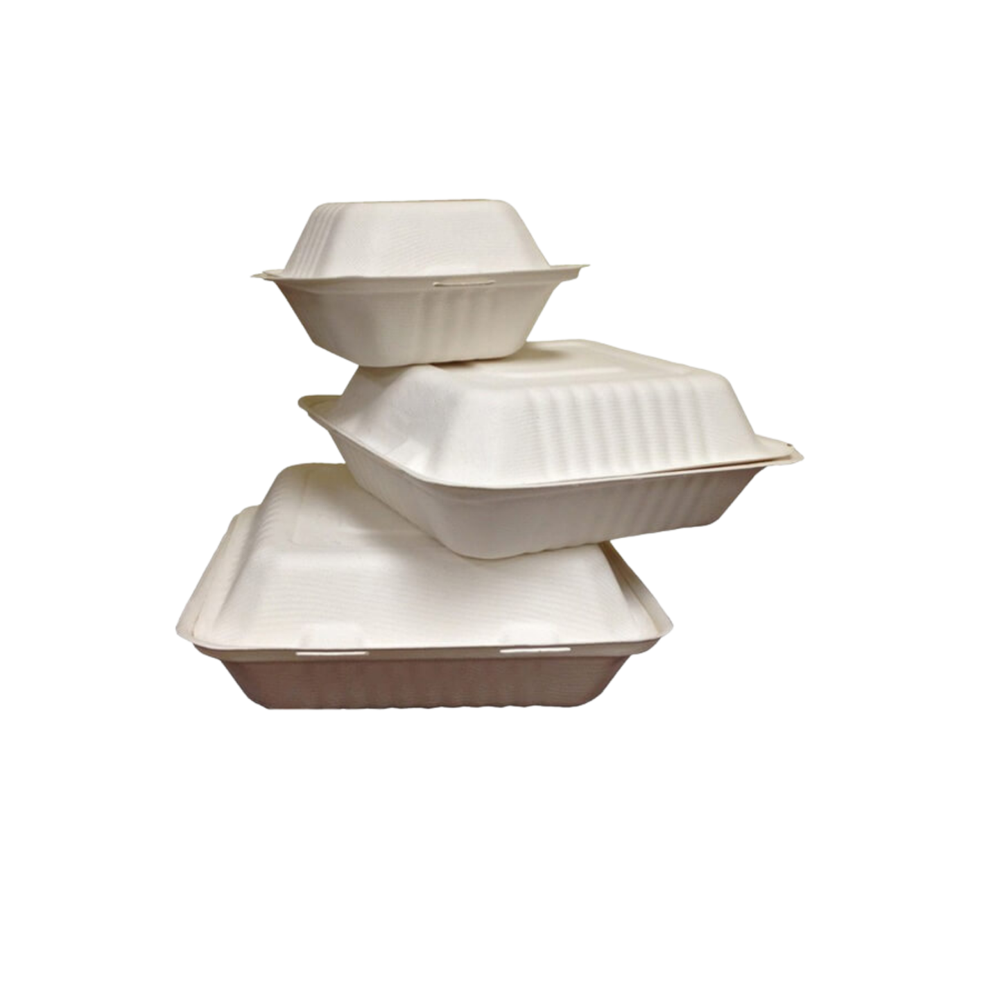 Bagasse Containers with Hinged Lid