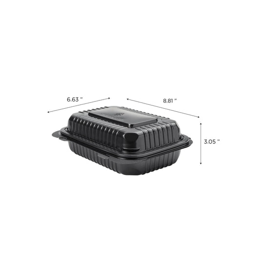 Mineral Filled PP Hinged Container - Black