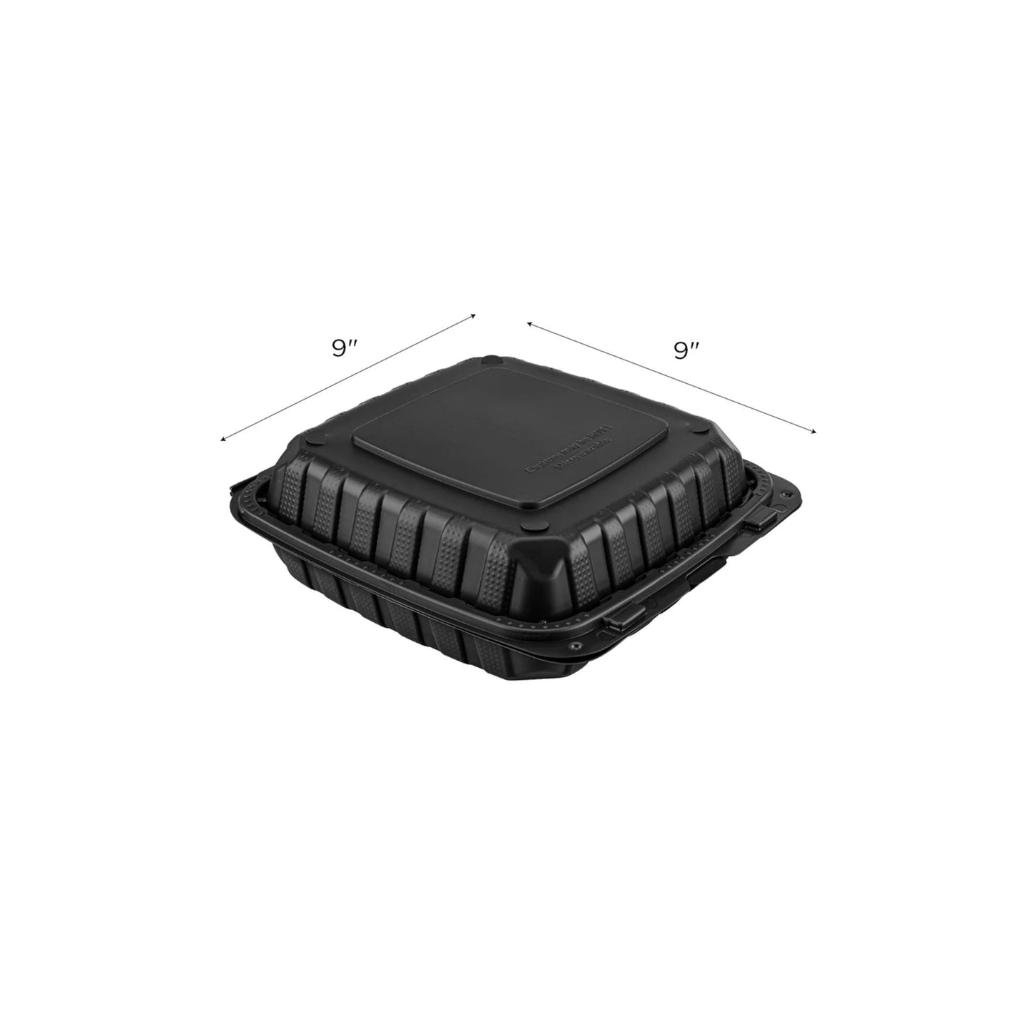 Mineral Filled PP Hinged Container - Black