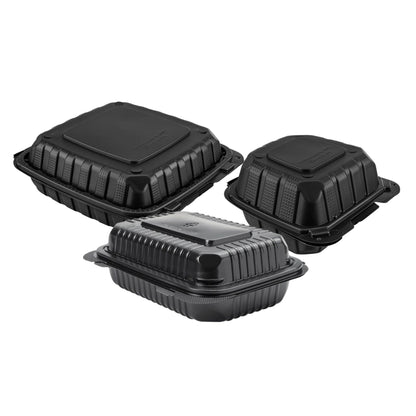Mineral Filled PP Hinged Container - Black