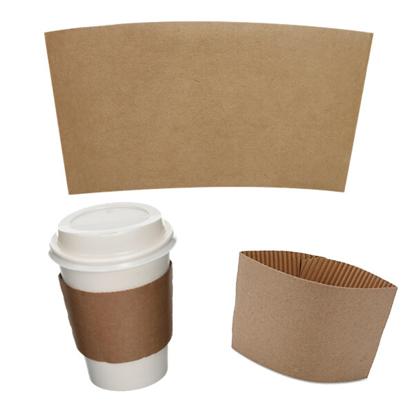 Disposable Coffee Cups with Lids & Sleeves